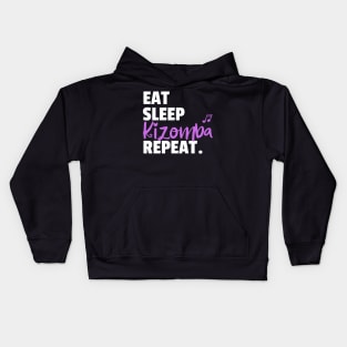 Eat. Sleep. Kizomba. Repeat. Kids Hoodie